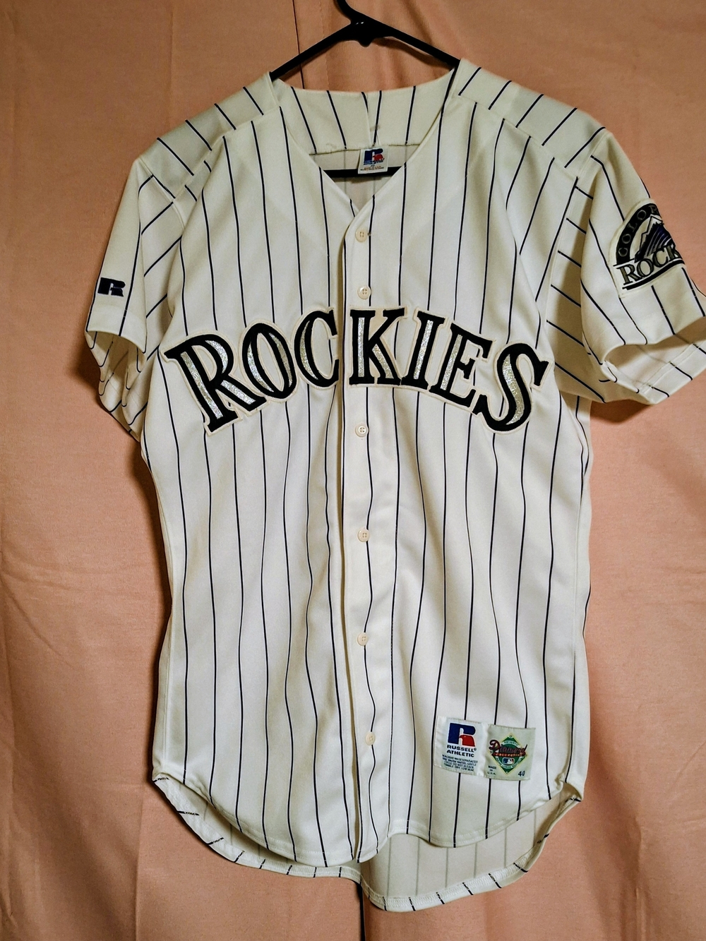 Majestic Colorado Rockies Romero #42 jersey Pinstripe Baseball Jersey White